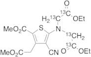 5-[Bis(2-ethoxy-2-oxoethyl)amino]-4-cyano-2-(methoxycarbonyl)-3-thiopheneacetic-13C4 Acid Methyl Ester
