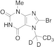 8-Bromo-7-ethyl-3,7-dihydro-3-methyl-1H-purine-2,6-dione-d5