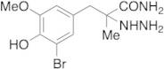 3-(3-Bromo-4-hydroxy-5-methoxyphenyl)-2-hydrazinyl-2-methylpropanamide