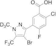 5-[4-Bromo-1-methyl-5-(trifluoromethyl)-1H-pyrazol-3-yl]-2-chloro-4-fluorobenzoic Acid-d3