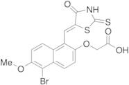 [[5-Bromo-6-methoxy-1-[(4-oxo-2-thioxo-5-thiazolidinylidene)methyl]-2-naphthalenyl]oxy]-acetic Acid