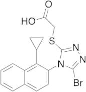 2-[[5-Bromo-4-(1-cyclopropyl-2-naphthalenyl)-4H-1,2,4-triazol-3-yl]thio]-acetic Acid