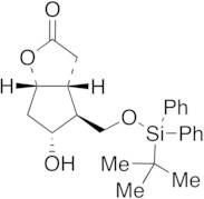 (3aR,4S,5R,6aS)-4-(tert-Butyldiphenylsilyloxy)methyl-5-hydroxy-hexahydro-2H-cyclopenta[b]furan-2-o…