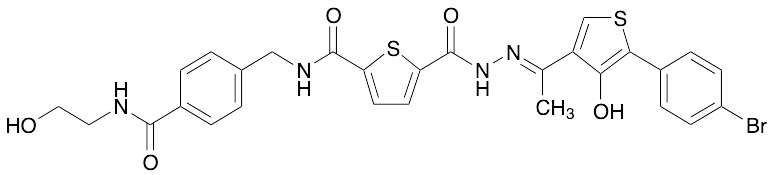 (2E)-2-[1-[5-(4-Bromophenyl)-4-hydroxy-3-thienyl]ethylidene]hydrazide-5-[[[[4-[[(2-hydroxyethyl)am…