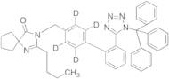 2-Butyl-3-((2'-(2-trityl-2H-tetrazol-5-yl)-[1,1'-biphenyl]-4-yl)methyl)-1,3-diazaspiro[4.4]non-1...