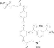 S-(3-((4-((4-(2-((tert-Butoxycarbonyl)(4-hydroxy-3,5-diisopropylbenzyl)amino)acetamido)phenyl)diazenyl)phenyl)amino)-3-oxopropyl) Methanesulfonothioate