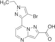7-(4-Bromo-1-ethyl-1H-pyrazol-3-yl)pyrazolo[1,5-a]pyrimidine-2-carboxylic Acid