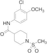 N-​(3-​chloro-​4-​methoxyphenyl)​-​1-​(methylsulfonyl)​-4-​Piperidinecarboxamid​e
