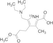 5-Carboxy-2-[(diethylamino)methyl]-4-methyl-1H-pyrrole-3-propanoic-15N Acid 3-Methyl Ester