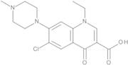 6-Chloro-1-ethyl-1,4-dihydro-7-(4-methyl-1-piperazinyl)-4-oxo-3-quinolinecarboxylic Acid