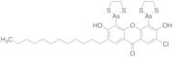 2-Chloro-4,5-bis(1,3,2-dithiarsolan-2-yl)-7-dodecyl-3,6-dihydroxy-9H-xanthen-9-one