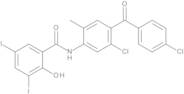 N-[5-Chloro-4-(4-chlorobenzoyl)-2-methylphenyl]-2-hydroxy-3,5-diiodo-benzamide