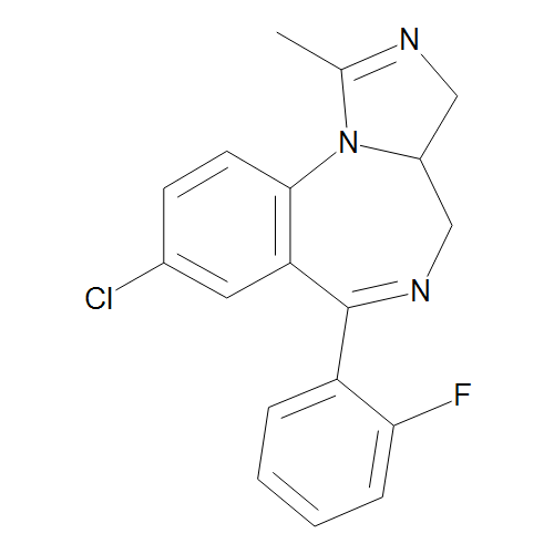 8-Chloro-6-(2-fluorophenyl)-3a,4-dihydro-1-methyl-3H-Imidazo[1,5-a][1,4]benzodiazepine (>90%)