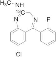 7-Chloro-5-(2-fluorophenyl)-2-methylamino-3H-1,4-benzodiazepine-13C1