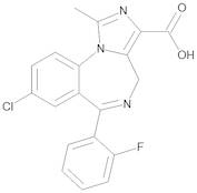8-Chloro-6-(2-fluorophenyl)-1-methyl-4H-Imidazo[1,5-a][1,4]benzodiazepine-3-carboxylic Acid