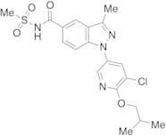 1-[5-Chloro-6-(2-methylpropoxy)-3-pyridinyl]-3-methyl-N-(methylsulfonyl)-1H-indazole-5-carboxamide