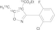 3-(2-Chloro-6-fluorophenyl)-5-methylisoxazole-4-carboxylic Acid-13C4 Ethyl Ester