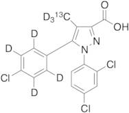 5-(4-Chlorophenyl)-1-(2,4-dichlorophenyl)-4-methylpyrazole-3-carboxylic Acid-13C,d7