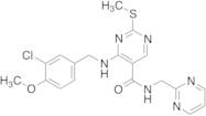 4-((3-Chloro-4-methoxybenzyl)amino)-2-(methylthio)-N-(pyrimidin-2-ylmethyl)pyrimidine-5-carboxamide