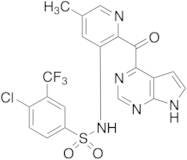 4-Chloro-N-[5-methyl-2-[7H-pyrrolo[2,3-d]pyrimidine-4-carbonyl]-3-pyridyl]-3-(trifluoromethyl)benzenesulfonamide