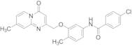 4-Chloro-N-[4-methyl-3-[(8-methyl-4-oxo-4H-pyrido[1,2-a]pyrimidin-2-yl)methoxy]phenyl]benzamide