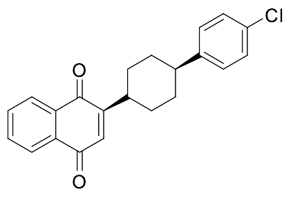 2-[cis-4-(4-Chlorophenyl)cyclohexyl]-1,4-naphthalenedione (Major)