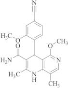 4-(4-Cyano-2-methoxyphenyl)-5-methoxy-2,8-dimethyl-1,4-dihydro-1,6-naphthyridine-3-carboxamide