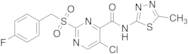 5-Chloro-2-[[(4-fluorophenyl)methyl]sulfonyl]-N-(5-methyl-1,3,4-thiadiazol-2-yl)-4-pyrimidinecarboxamide