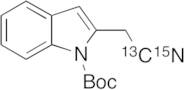 2-(Cyanomethyl)-1H-indole-1-carboxylic Acid tert-Butyl Ester-13C,15N