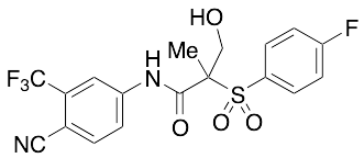 N-(4-Cyano-3-(trifluoromethyl)phenyl)-2-((4-fluorophenyl)sulfonyl)-3-hydroxy-2-methylpropanamide