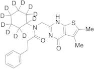 N-​Cyclohexyl-​N-​[(1,​4-​dihydro-​5,​6-​dimethyl-​4-​oxothieno[2,​3-​d]​pyrimidin-​2-​yl)​methy...