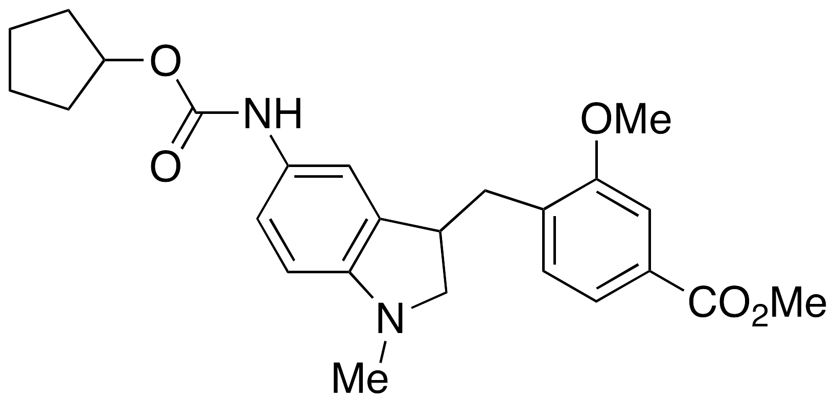 4-[[5-[[(Cyclopentyloxy)carbonyl]amino]-1-methyl-1H-indol-3-yl]methyl]-3-methoxy-benzoic Acid Meth…