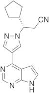 (3S)-3-Cyclopentyl-3-[4-(7H-pyrrolo[2,3-d]pyrimidin-4-yl)-1H-pyrazol-1-yl]propanenitrile (ent-Ruxolitinib)