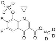 1-​Cyclopropyl-​6,​7-​difluoro-​1,​4-​dihydro-​8-​methoxy-​4-​oxo-3-​quinolinecarboxylic Acid Methyl Ester-13C2,d6
