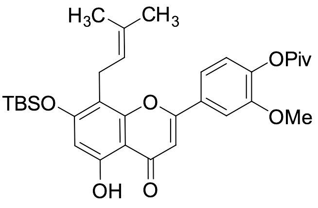 4-[7-[(1,1-Dimethylethyl)dimethylsilyl]oxy 8-(3-Methyl-2-buten-1-yl)cannflavin B