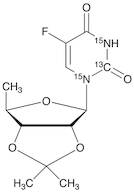 5’-Deoxy-2’,3’-O-isopropylidene-5-fluorouridine-13C,15N2