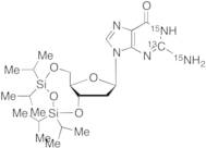 2'-Deoxy-3',5'-O-[1,1,3,3-tetrakis(1-methylethyl)-1,3-disiloxanediyl]guanosine-13C15N2