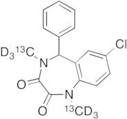 3-Deshydroxy-(5H)-4-methyl-3-oxo Temazepam-13C2, d6