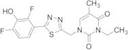 1-((5-(2,4-Difluoro-3-hydroxyphenyl)-1,3,4-thiadiazol-2-yl)methyl)-3-ethyl-5-methylpyrimidine-2,...