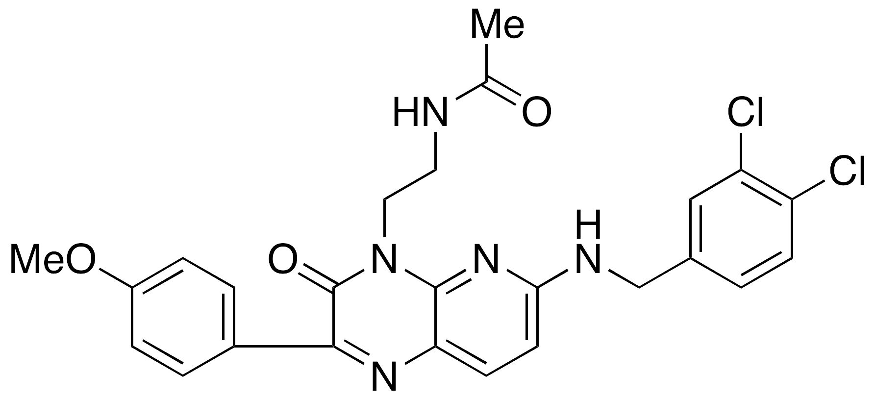 N-[2-[6-[[(3,4-Dichlorophenyl)methyl]amino]-2-(4-methoxyphenyl)-3-oxopyrido[2,3-b]pyrazin-4(3H)-yl]ethyl]-acetamide