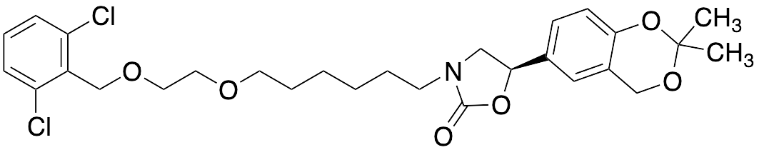 (R)-3-[6-[2-(2,6-Dichlorobenzyloxy)ethoxy]hexyl]-5-(2,2-dimethyl-4H-benzo[1,3]dioxin-6-yl)oxazolidin-2-one