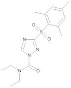 N,N-Diethyl-3-(mesitylsulphonyl)-1H-1,2,4-triazole-1-carboximidamide (Cafenstrole)