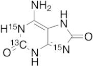 2,8-Dihydroxyadenine-13C,15N2 (Major)