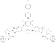 di-tert-butyl 2,2'-(((2R,5R)-1-(3,5-difluoro-4-(4-(4-fluorophenyl)piperidin-1-yl)phenyl)pyrrolidine-2,5-diyl)bis(6-fluoro-1H-benzo[d]imidazole-5,2-diyl))(2S,2'S)-bis(pyrrolidine-1-carboxylate)