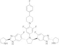 6,6'-((2R,5R)-1-(3,5-difluoro-4-(4-(4-fluorophenyl)piperidin-1-yl)phenyl)pyrrolidine-2,5-diyl)bis(5-fluoro-2-((S)-pyrrolidin-2-yl)-1H-benzo[d]imidazole)