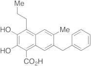 2,3-Dihydroxy-6-methyl-7-(phenylmethyl)-4-propyl-1-naphthalenecarboxylic Acid
