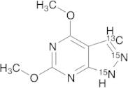4,6-Dimethoxy-1H-pyrazolo[3,4-d]pyrimidine-13C,15N2