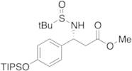 (3R)-3-(1,1-Dimethylethylsulfinamido)-3-(4-((triisopropylsilyl)oxy)phenyl)propanoic Acid Methyl Es…