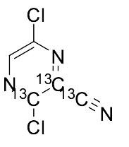 3,6-Dichloro-2-pyrazinecarbonitrile-13C3
