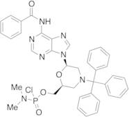 N,N-Dimethylphosphoramidochloridic Acid [(2S,6R)-6-[6-(Benzoylamino)-9H-purin-9-yl]-4-(triphenyl...